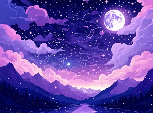 5D Diamond Painting Wolke Diamant Painting Bilder Abstrakt DIY Eckige Full Drill Diamant Stickerei Malerei Kits, Mosaikherstellung Basteln Mädchen Geschenk Set für Haus Wanddeko 40x50 cm Q4-1096 von Qinqhuag