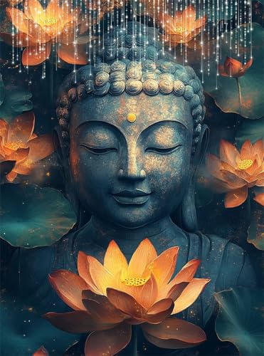 5D Diamond Painting Zen Diamant Painting Bilder Lotus DIY Eckige Full Drill Diamant Malerei Cross Stickerei Malerei Kits, Mosaik Basteln Mädchen Geschenk Set für Kinder Haus Wanddeko 50x70 cm Q4-92 5D Diamond Painting Zen Diamant Painting Bilder Lotus DIY Eckige Full Drill Diamant Malerei Cross Stickerei Malerei Kits, Mosaik Basteln Mädchen Geschenk Set für Kinder Haus Wanddeko 50x70 cm Q4-92 von Qinqhuag