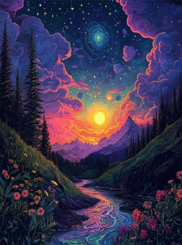 Diamond Painting Erwachsene, Diamant Painting Bilder Abstrakt 5D Diamond-Painting Wolke DlY Vollbohrer Diamant Kunst Malerei Stickerei Bastelset Erwachsene Set, für Wohnzimmer Wanddeko 60x80 cm Q4-963 von Qinqhuag