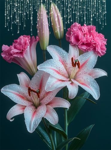 Diamond Painting Erwachsene, Diamant Painting Bilder Blume 5D Diamond-Painting Lilie DlY Vollbohrer Diamant Kunst Malerei Stickerei Bastelset Erwachsene, für Wohnzimmer Home Wanddeko 50x70 cm Q4-153 Diamond Painting Erwachsene, Diamant Painting Bilder Blume 5D Diamond-Painting Lilie DlY Vollbohrer Diamant Kunst Malerei Stickerei Bastelset Erwachsene, für Wohnzimmer Home Wanddeko 50x70 cm Q4-153 von Qinqhuag