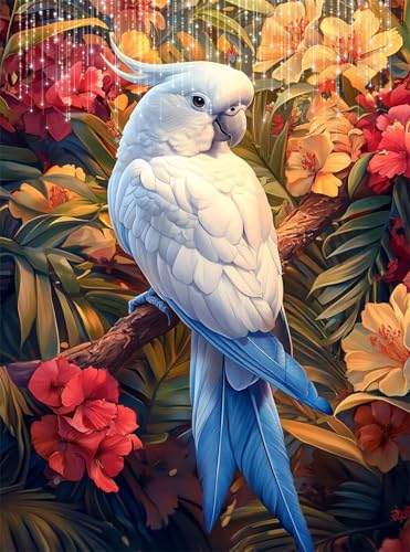 Diamond Painting Erwachsene, Diamant Painting Bilder Blume 5D Diamond-Painting Papagei DlY Vollbohrer Diamant Kunst Malerei Stickerei Bastelset Erwachsene Set, für Wohnzimmer Wanddeko 50x70 cm Q4-137 Diamond Painting Erwachsene, Diamant Painting Bilder Blume 5D Diamond-Painting Papagei DlY Vollbohrer Diamant Kunst Malerei Stickerei Bastelset Erwachsene Set, für Wohnzimmer Wanddeko 50x70 cm Q4-137 von Qinqhuag