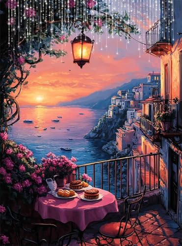 Diamond Painting Erwachsene, Diamant Painting Bilder Landschaft 5D Diamond-Painting Balkon DlY Vollbohrer Diamant Kunst Malerei Stickerei Bastelset Erwachsene, für Wohnzimmer Wanddeko 50x70 cm Q4-135 Diamond Painting Erwachsene, Diamant Painting Bilder Landschaft 5D Diamond-Painting Balkon DlY Vollbohrer Diamant Kunst Malerei Stickerei Bastelset Erwachsene, für Wohnzimmer Wanddeko 50x70 cm Q4-135 von Qinqhuag