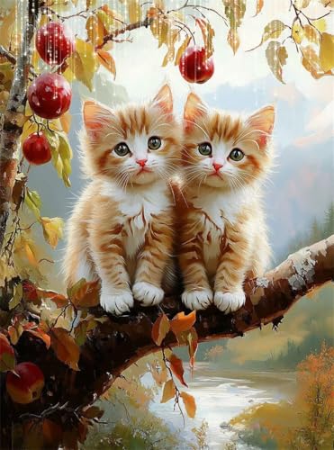 Diamond Painting Erwachsene, Diamant Painting Bilder Niedlich 5D Diamond-Painting Katze DlY Vollbohrer Diamant Kunst Malerei Stickerei Bastelset Erwachsene Set, für Wohnzimmer Wanddeko 50x70 cm Q4-21 Diamond Painting Erwachsene, Diamant Painting Bilder Niedlich 5D Diamond-Painting Katze DlY Vollbohrer Diamant Kunst Malerei Stickerei Bastelset Erwachsene Set, für Wohnzimmer Wanddeko 50x70 cm Q4-21 von Qinqhuag