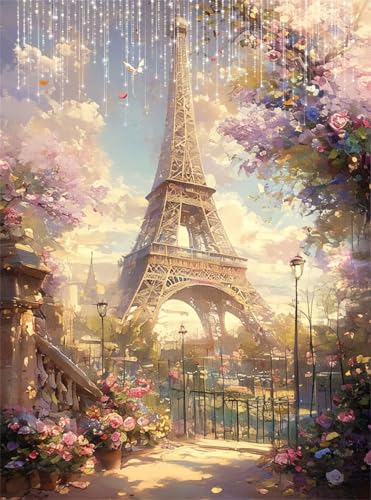 Diamond Painting Erwachsene, Diamant Painting Bilder Paris 5D Diamond-Painting Eisenturm DlY Vollbohrer Diamant Kunst Malerei Stickerei Bastelset Erwachsene Set, für Wohnzimmer Wanddeko 50x70 cm Q4-55 Diamond Painting Erwachsene, Diamant Painting Bilder Paris 5D Diamond-Painting Eisenturm DlY Vollbohrer Diamant Kunst Malerei Stickerei Bastelset Erwachsene Set, für Wohnzimmer Wanddeko 50x70 cm Q4-55 von Qinqhuag