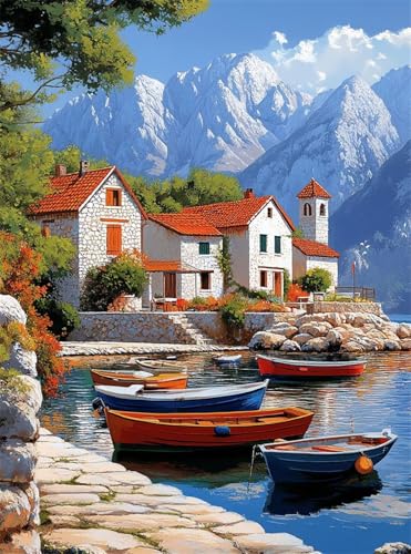 Diamond Painting Erwachsene, Diamant Painting Bilder See 5D Diamond-Painting Landschaft DlY Vollbohrer Diamant Kunst Malerei Stickerei Bastelset Erwachsene, für Wohnzimmer Wanddeko 80x100 cm Q4-847 Diamond Painting Erwachsene, Diamant Painting Bilder See 5D Diamond-Painting Landschaft DlY Vollbohrer Diamant Kunst Malerei Stickerei Bastelset Erwachsene, für Wohnzimmer Wanddeko 80x100 cm Q4-847 von Qinqhuag