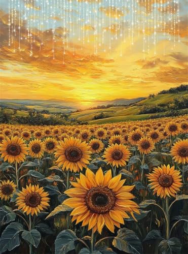 Diamond Painting Erwachsene, Diamant Painting Bilder Sonnenuntergang 5D Diamond-Painting Sonnenblume DlY Vollbohrer Diamant Kunst Malerei Stickerei Bastelset Erwachsene, für Wanddeko 50x70 cm Q4-127 Diamond Painting Erwachsene, Diamant Painting Bilder Sonnenuntergang 5D Diamond-Painting Sonnenblume DlY Vollbohrer Diamant Kunst Malerei Stickerei Bastelset Erwachsene, für Wanddeko 50x70 cm Q4-127 von Qinqhuag