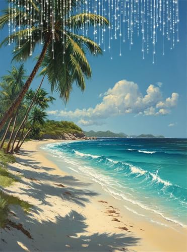 Diamond Painting Erwachsene, Diamant Painting Bilder Strand 5D Diamond-Painting Kokospalmen DlY Vollbohrer Diamant Kunst Malerei Stickerei Bastelset Erwachsene, für Wohnzimmer Wanddeko 50x70 cm Q4-119 Diamond Painting Erwachsene, Diamant Painting Bilder Strand 5D Diamond-Painting Kokospalmen DlY Vollbohrer Diamant Kunst Malerei Stickerei Bastelset Erwachsene, für Wohnzimmer Wanddeko 50x70 cm Q4-119 von Qinqhuag