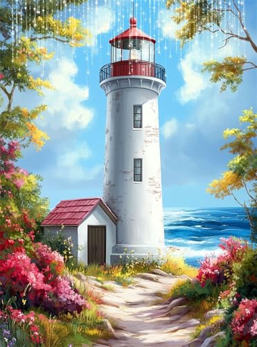 Diamond Painting Erwachsene, Diamant Painting Bilder Strand 5D Diamond-Painting Leuchtturm DlY Vollbohrer Diamant Kunst Malerei Stickerei Bastelset Erwachsene, für Wohnzimmer Wanddeko 50x70 cm Q4-191 Diamond Painting Erwachsene, Diamant Painting Bilder Strand 5D Diamond-Painting Leuchtturm DlY Vollbohrer Diamant Kunst Malerei Stickerei Bastelset Erwachsene, für Wohnzimmer Wanddeko 50x70 cm Q4-191 von Qinqhuag