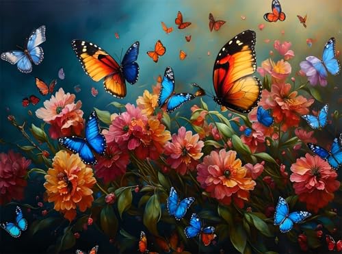 Diamond Painting Erwachsene, Diamant Painting Bilder Tier 5D Diamond-Painting Blume DlY Vollbohrer Diamant Kunst Malerei Stickerei Bastelset Erwachsene, für Wohnzimmer Home Wanddeko 40x50 cm Q4-1065 von Qinqhuag