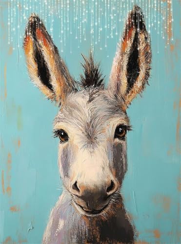 Diamond Painting Erwachsene, Diamant Painting Bilder Tier 5D Diamond-Painting Esel DlY Vollbohrer Diamant Kunst Malerei Stickerei Bastelset Erwachsene Set, für Wohnzimmer Home Wanddeko 50x70 cm Q4-151 Diamond Painting Erwachsene, Diamant Painting Bilder Tier 5D Diamond-Painting Esel DlY Vollbohrer Diamant Kunst Malerei Stickerei Bastelset Erwachsene Set, für Wohnzimmer Home Wanddeko 50x70 cm Q4-151 von Qinqhuag