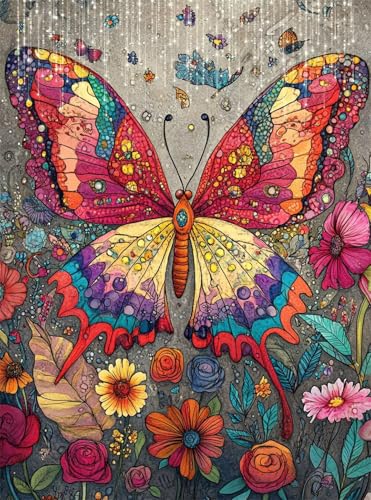 Diamond Painting Erwachsene, Diamant Painting Bilder Tier 5D Diamond-Painting Schmetterling DlY Vollbohrer Diamant Kunst Malerei Stickerei Bastelset Erwachsene, für Wohnzimmer Wanddeko 50x70 cm Q4-177 Diamond Painting Erwachsene, Diamant Painting Bilder Tier 5D Diamond-Painting Schmetterling DlY Vollbohrer Diamant Kunst Malerei Stickerei Bastelset Erwachsene, für Wohnzimmer Wanddeko 50x70 cm Q4-177 von Qinqhuag