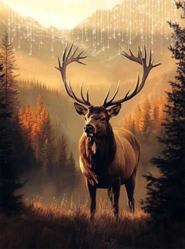 Diamond Painting Erwachsene, Diamant Painting Bilder Wald 5D Diamond-Painting Reh DlY Vollbohrer Diamant Kunst Malerei Stickerei Bastelset Erwachsene Set, für Wohnzimmer Home Wanddeko 50x70 cm Q4-61 Diamond Painting Erwachsene, Diamant Painting Bilder Wald 5D Diamond-Painting Reh DlY Vollbohrer Diamant Kunst Malerei Stickerei Bastelset Erwachsene Set, für Wohnzimmer Home Wanddeko 50x70 cm Q4-61 von Qinqhuag