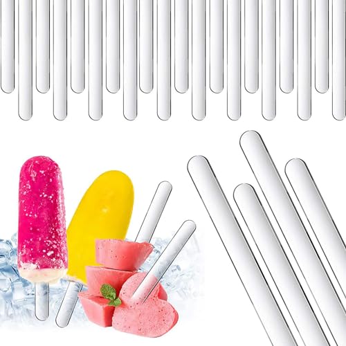 Qinsky Acryl-Kuchenstäbchen,30pcs Acryl-Eisstiele wiederverwendbare Eisstiele Acryl Eis Sticks für Süßigkeiten, Eis am Stiel Qinsky Acryl-Kuchenstäbchen,30pcs Acryl-Eisstiele wiederverwendbare Eisstiele Acryl Eis Sticks für Süßigkeiten, Eis am Stiel von Qinsky