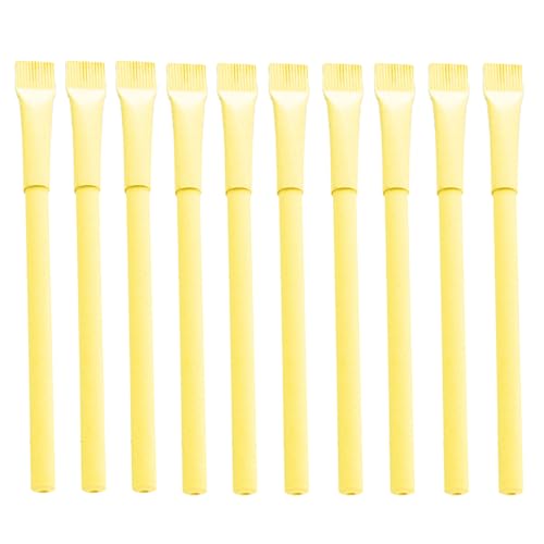 QishGO Papier-Kugelschreiber, glattes Schreiben, schnell trocknend, recycelbare Papierröhre, Kugelschreiber für Studenten, Bonbongelb, 10 Stück QishGO Papier-Kugelschreiber, glattes Schreiben, schnell trocknend, recycelbare Papierröhre, Kugelschreiber für Studenten, Bonbongelb, 10 Stück von QishGO