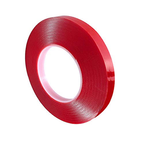 QitinDasen 10m X 15mm Premium Heavy Duty Doppelseitig Acryl Klebeband, Transparent Doppelseitig Montage Klebeband Rolle, Wasserdicht, Hitzebeständig, Abnehmbar (Dick 1mm) von QitinDasen