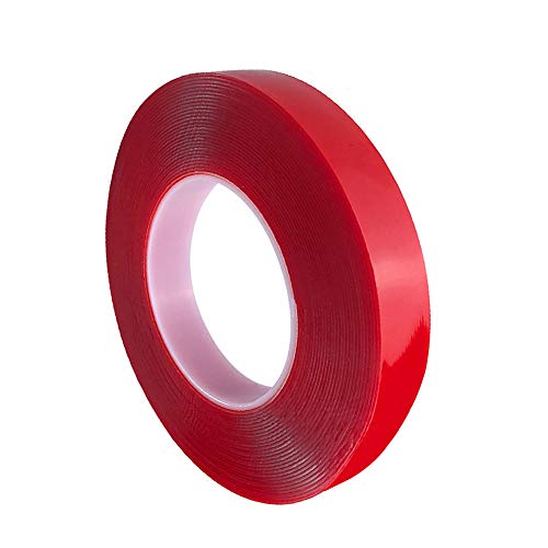 QitinDasen 10m X 20mm Premium Heavy Duty Doppelseitig Acryl Klebeband, Transparent Doppelseitig Montage Klebeband Rolle, Wasserdicht, Hitzebeständig, Abnehmbar (Dick 1mm) von QitinDasen