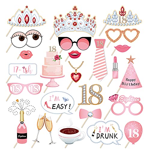 25 PCS Geburtstag Foto Booth Requisiten 18th Party Supplies Foto Box Zubehör Urlaub Bild Dekorationen Requisiten für Karneval Gefälligkeiten Pose Zeichen Kit Spaß für Party Mädchen Frauen Frau 25 PCS Geburtstag Foto Booth Requisiten 18th Party Supplies Foto Box Zubehör Urlaub Bild Dekorationen Requisiten für Karneval Gefälligkeiten Pose Zeichen Kit Spaß für Party Mädchen Frauen Frau von Qiuboluny