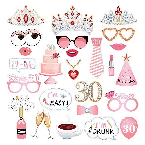 25 PCS Geburtstag Foto Booth Requisiten 30th Party Supplies Foto Box Zubehör Urlaub Bild Dekorationen Requisiten für Karneval Gefälligkeiten Pose Zeichen Kit Spaß für Party Mädchen Frauen Frau 25 PCS Geburtstag Foto Booth Requisiten 30th Party Supplies Foto Box Zubehör Urlaub Bild Dekorationen Requisiten für Karneval Gefälligkeiten Pose Zeichen Kit Spaß für Party Mädchen Frauen Frau von Qiuboluny