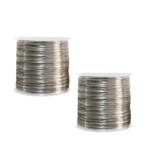 Qiuerte Kupferdraht, 18 bis 28 Gauge für Schmuckherstellung, Schmuckdraht, DIY, Einfädeln, Perlen, Vorfach, handgefertigt, Haarnadel, Wickeldraht, Schmuckweben (26 Gauge, 200 m, Silber) von Qiuerte
