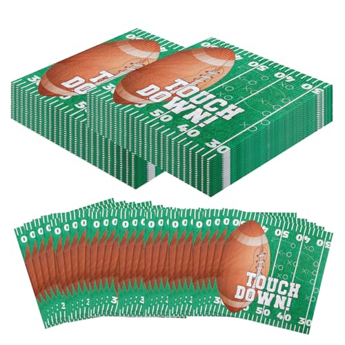 40 Stück American Football Servietten Qiundar Rugby Servietten Servietten für geburtstag American Football Party（33 x 33 cm） von Qiundar