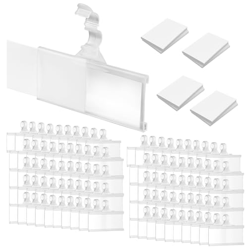 Qivine 100 Stück Etikettenhalter Selbstklebend, 3,5 * 7,6cm Beschriftungsschilder Visitenkartentaschen Selbstklebend, Transparente Kunststoff Etiketten Halter mit Einsteckkarten Qivine 100 Stück Etikettenhalter Selbstklebend, 3,5 * 7,6cm Beschriftungsschilder Visitenkartentaschen Selbstklebend, Transparente Kunststoff Etiketten Halter mit Einsteckkarten von Qivine