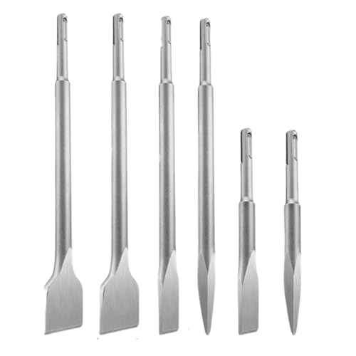 Qivine 6 Teilig SDS Plus Meißel Set, 40Cr Fliesenmeißel SDS Plus für Bohrhammer, Spatmeißel Stechbeitel Set für Beton, Mauerwerk, Fliesen, Naturstein Qivine 6 Teilig SDS Plus Meißel Set, 40Cr Fliesenmeißel SDS Plus für Bohrhammer, Spatmeißel Stechbeitel Set für Beton, Mauerwerk, Fliesen, Naturstein von Qivine
