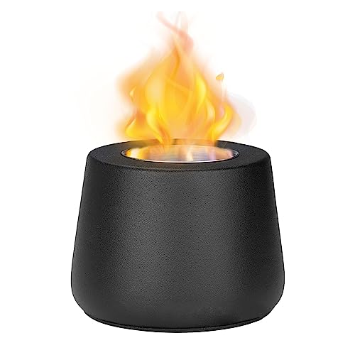 Qivine Tischkamin, 1h Brenndauer Flamme Bioethanol Tischfeuer mit Feuerlösch Deckel, 11cm Schwarz Keramik Tisch Kaminfeuer Deko Mini Tragbare Kamin für Indoor Outdoor Qivine Tischkamin, 1h Brenndauer Flamme Bioethanol Tischfeuer mit Feuerlösch Deckel, 11cm Schwarz Keramik Tisch Kaminfeuer Deko Mini Tragbare Kamin für Indoor Outdoor von Qivine