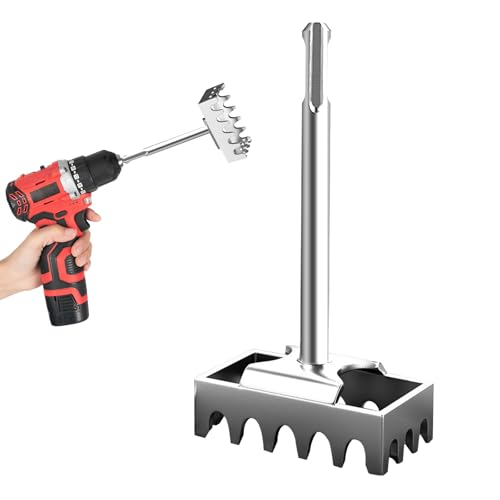 SDS Plus Creative Square Hole Cutter, Manganstahl Rechteck Slot Cutout Cutout Säge, One Step Square Hole Punch for Electrical Box Brick Beton Zement Stein (1) von Qivine