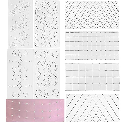 Qiwenr 8 Stück Prägematte Strukturmatte für Fondant Tortendeko,Rechteckige Transparente Prägematte Fondant Schablonen -für Schokolade Kuchen Cake Dekoration 3D Spitze Effekt Fondant Bordüre Qiwenr 8 Stück Prägematte Strukturmatte für Fondant Tortendeko,Rechteckige Transparente Prägematte Fondant Schablonen -für Schokolade Kuchen Cake Dekoration 3D Spitze Effekt Fondant Bordüre von Qiwenr