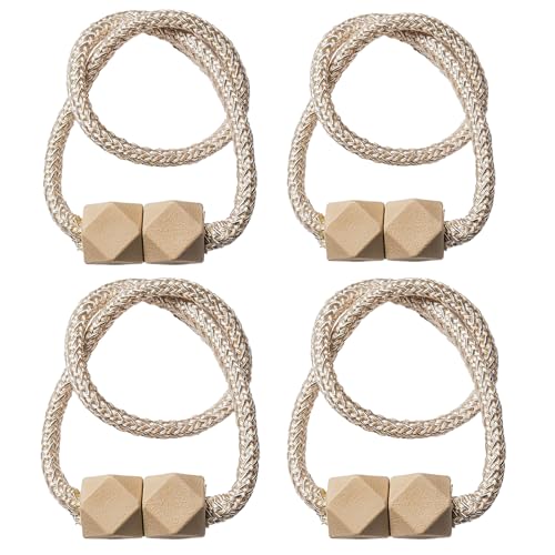 Qiwenr Gardinen Halter mit Magneten, 4 Pcs Gardinen Raffhalter Beige, Magnetische Vorhang Raffhalter aus Holz, Vorhang Halter Raffhalter für Gardinenklammern Vorhänge Zuhause, Büro, Dekoration(Beige) Qiwenr Gardinen Halter mit Magneten, 4 Pcs Gardinen Raffhalter Beige, Magnetische Vorhang Raffhalter aus Holz, Vorhang Halter Raffhalter für Gardinenklammern Vorhänge Zuhause, Büro, Dekoration(Beige) von Qiwenr