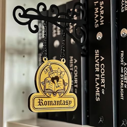 Quillandtavern Buch-Genre-Trennschilder Für Bücherregale, Benutzerdefinierte Genre-Buch-Trennschilder, Dekor, Etiketten-Hängehalterungen, Bücher-Trennschilder Für Die Heimbibliothek(A) von Qixfyze