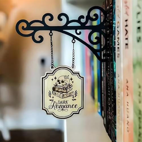 Quillandtavern Buch-Genre-Trennschilder Für Bücherregale, Benutzerdefinierte Genre-Buch-Trennschilder, Dekor, Etiketten-Hängehalterungen, Bücher-Trennschilder Für Die Heimbibliothek(E) von Qixfyze
