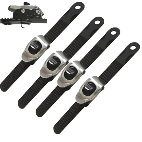 Zbad1 Grip Lock Strap, Ultimativer Heavy Duty Grip Lock Strap Mit Verstellbarer Metall-Ratschenschnalle, Anschließbare Heavy Duty Multipurpose Tie down Ratschengurte(4pcs with hook,20.27inch) von Qixfyze
