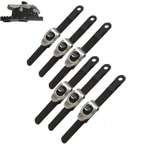 Zbad1 Grip Lock Strap, Ultimativer Heavy Duty Grip Lock Strap Mit Verstellbarer Metall-Ratschenschnalle, Anschließbare Heavy Duty Multipurpose Tie down Ratschengurte(6pcs without hook,20.27inch) von Qixfyze
