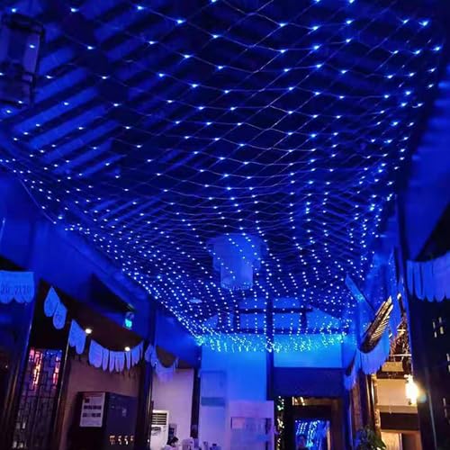 Qiydia 8 Beleuchtungsmodi, Lichternetz, Wasserdicht für Den Außenbereich, Weihnachtslichter, Led-Lichterkette für Weihnachtsbäume, Sträucher, Hochzeiten, Partydekorationen(1.5m x 1.5m 96led, Blue) Qiydia 8 Beleuchtungsmodi, Lichternetz, Wasserdicht für Den Außenbereich, Weihnachtslichter, Led-Lichterkette für Weihnachtsbäume, Sträucher, Hochzeiten, Partydekorationen(1.5m x 1.5m 96led, Blue) von Qiydia