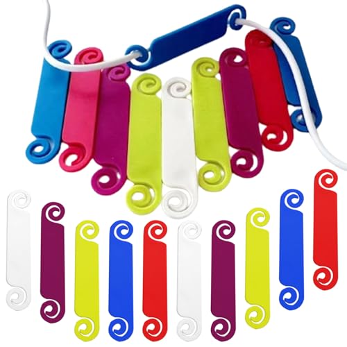 20 Stück Wasserfeste Kabeletiketten, Mehrfarbige Wiederverwendbare Kabeletiketten, Tragbare Verschleißfeste Kabel-Organizer, Geeignet Für Schreibtisch Und Wand (5 Farben) von Qizeroty