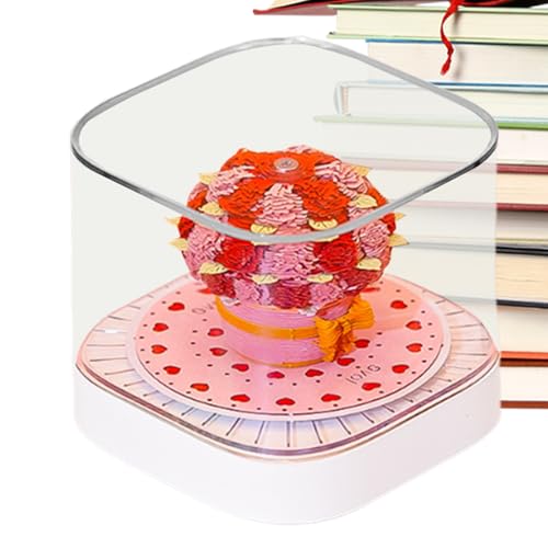 3D Kalender, Rosen Abreißkalender Mit Notizblock, Papier Skulptur Deko Für Schule Bücherregal Tisch Büro, Geschenk Weihnachten Neujahr Büro Wohnzimmer Tisch von Qizeroty