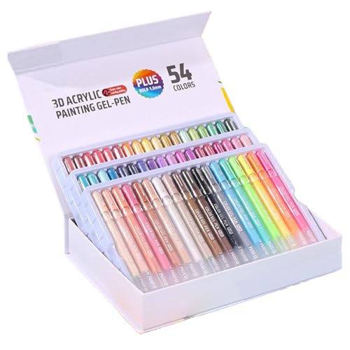 Acryl Gelstifte Zum Ausmalen - Marker für Scrapbooking | 1 mm Spitze Malstift Mit Glitzer Für Stoff Glas Keramik Erwachsene Kinder Kunst Basteln Scrapbooking Schule Kreativprojekte Acryl Gelstifte Zum Ausmalen - Marker für Scrapbooking | 1 mm Spitze Malstift Mit Glitzer Für Stoff Glas Keramik Erwachsene Kinder Kunst Basteln Scrapbooking Schule Kreativprojekte von Qizeroty
