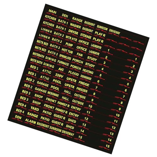 Qkbuza Breaker Box Etiketten, wasserdichte Lichtschalter-Etiketten, abnehmbare Elektriker-Etikettierschilder für Wohnzimmer, Hof, Schuppen, Scheune, Keller, Auffahrt Qkbuza Breaker Box Etiketten, wasserdichte Lichtschalter-Etiketten, abnehmbare Elektriker-Etikettierschilder für Wohnzimmer, Hof, Schuppen, Scheune, Keller, Auffahrt von Qkbuza