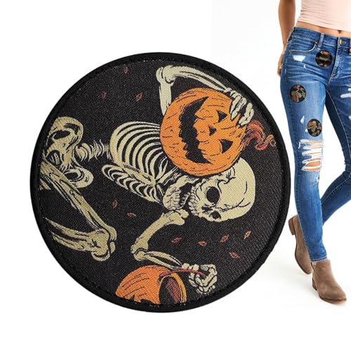 Qkbuza Halloween-Kürbis-Aufnäher, Halloween-Aufkleber, saisonale Feiertage, Basteln, Partygeschenke für Kleidung, Jeans, Hosen, , Jacken, Hüte von Qkbuza