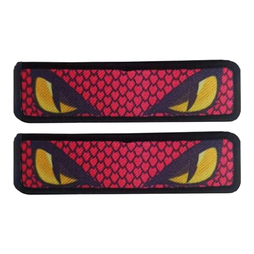Qkbuza Kleidungsaufnäher, Kleiderflicken - Schlangenaugen-Patches für Rucksäcke | 2 Stück reflektierende selbstklebende Jackenabzeichen, dekoratives Applikationshandwerk für von Qkbuza