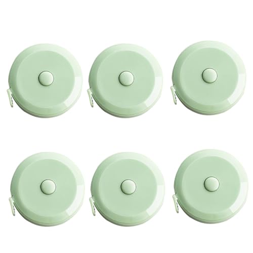 Qkbuza Measuring Tape für Körper, 6 Stück, einziehbares Maßband, 2 m, Maßband, präzise Skala, weich, für den Körper, für Trikot-Diät von Qkbuza