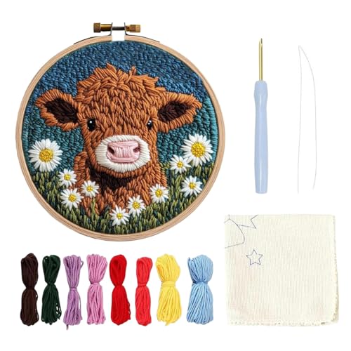 Qkbuza Punch Needle Untersetzer-Set, Punch-Kits mit Pferdemotiv, Stanznadel-Set für Anfänger, Stickerei-Set mit Nadel und Fäden Qkbuza Punch Needle Untersetzer-Set, Punch-Kits mit Pferdemotiv, Stanznadel-Set für Anfänger, Stickerei-Set mit Nadel und Fäden von Qkbuza