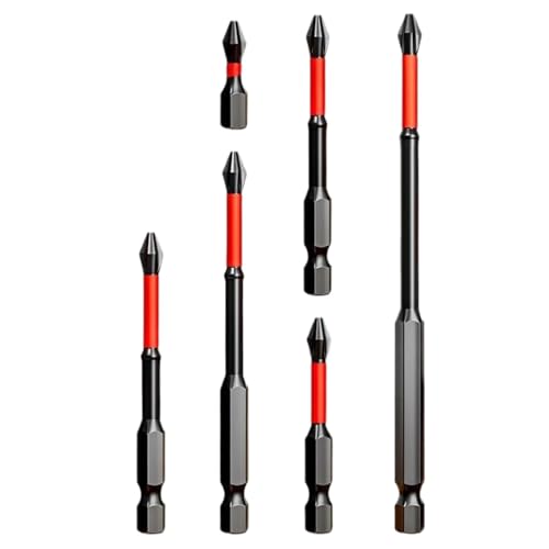 Qkbuza Schraubendreher-Bit-Set, magnetisches Bohrerset, Ratschen-Schraubendreher-Bit, nicht rutschend, tragbar, 6-faches Fahrerzubehör, professionelles Reparaturzubehör für Qkbuza Schraubendreher-Bit-Set, magnetisches Bohrerset, Ratschen-Schraubendreher-Bit, nicht rutschend, tragbar, 6-faches Fahrerzubehör, professionelles Reparaturzubehör für von Qkbuza