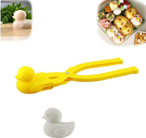 Qklovni Snowball Maker Toys with Handle for Snow Ball Fights, Snow Toys Kids Winter Outdoor Toys Snow Ball Clip Snow Games (Duck) von Qklovni