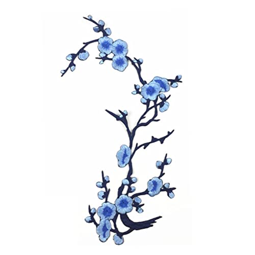 Blütenapplikation, Blüte Pflaumen bestickter Patch DIY NAUN APPRIQUE FÜR JAHE SAGE HLAHE, Pflaumenflecken, Nähen auf Flecken nähen von QmjdDymx