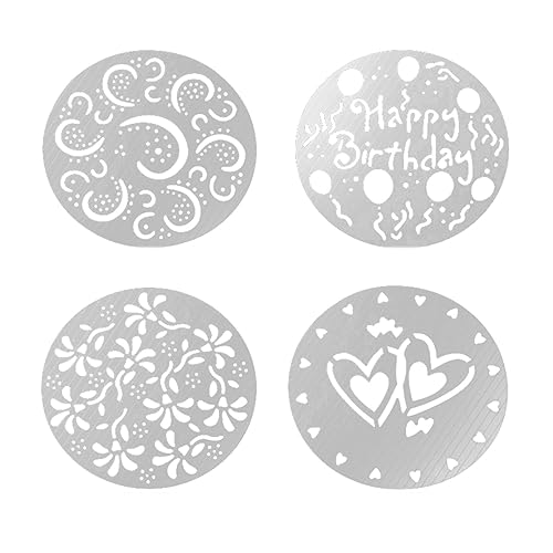 Geburtstagstortenschablonen Präge Kuchendruckvorlagen Cupcake Dekoration Supplies für Hochzeitsfeier 4PCs, Schablone, Backwerkzeuge Geburtstagstortenschablonen Präge Kuchendruckvorlagen Cupcake Dekoration Supplies für Hochzeitsfeier 4PCs, Schablone, Backwerkzeuge von QmjdDymx