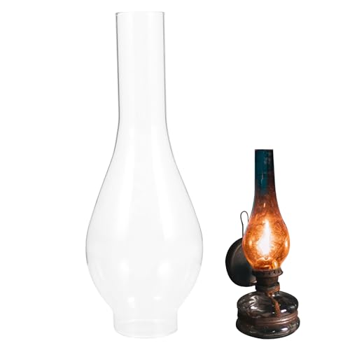 QmjdDymx Glas-Öllampe Schornstein, klarer Zylinder Glas Lampe Schornstein Ersatz Öllampen Schatten 1,97 "Zoll Basis und 9,65" Höhe für Öl und Kerosin Stil Brenner QmjdDymx Glas-Öllampe Schornstein, klarer Zylinder Glas Lampe Schornstein Ersatz Öllampen Schatten 1,97 "Zoll Basis und 9,65" Höhe für Öl und Kerosin Stil Brenner von QmjdDymx