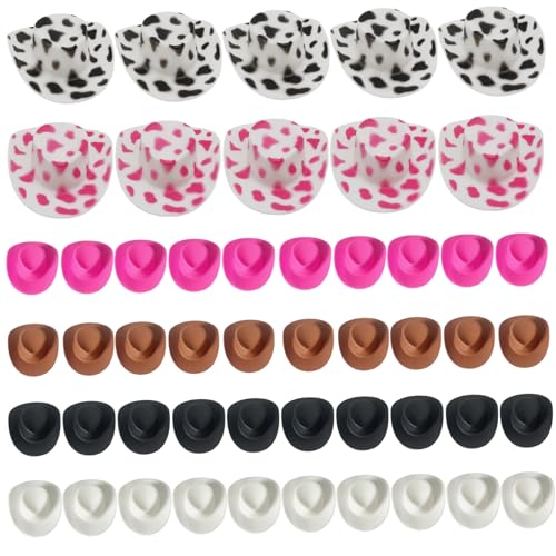 QmjdDymx 50 PCs Mini Cowboy Hüte Plastik Tiny Western Hüte für Handwerksparty Dollhouse Dekoration Multi Color, Mini Party QmjdDymx 50 PCs Mini Cowboy Hüte Plastik Tiny Western Hüte für Handwerksparty Dollhouse Dekoration Multi Color, Mini Party von QmjdDymx