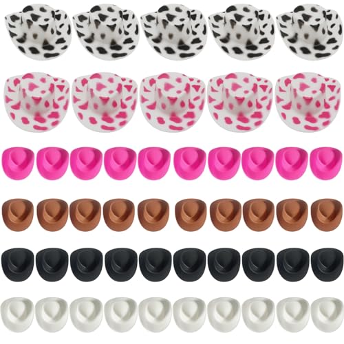 QmjdDymx 50pcs winzige Cowboyhüte - Mini Plastik Cowboy -Hüte für Handwerk, Party, Puppenhausdekoration, westliches Thema, Multi -Farbe QmjdDymx 50pcs winzige Cowboyhüte - Mini Plastik Cowboy -Hüte für Handwerk, Party, Puppenhausdekoration, westliches Thema, Multi -Farbe von QmjdDymx